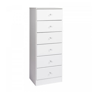 Astrid Kids 6-Drawer Tall Chest - White