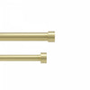 Umbra Cappa Brass Expandable Double 1\" Curtain Rod - 36\"-66\" 