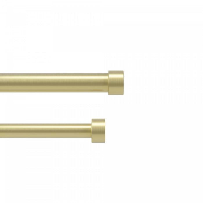 Umbra Cappa Brass Expandable Double 1\" Curtain Rod - 36\"-66\" 
