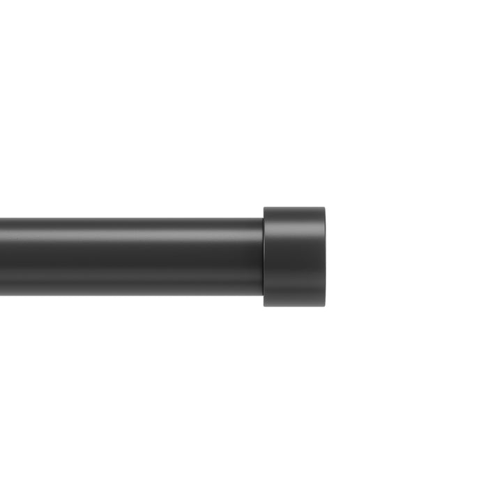 Umbra Cappa Matte Black Expandable 1\" Curtain Rod - 120\"-180\" 