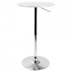 LumiSource Adjustable Contemporary Bar Dining Pub Table - White
