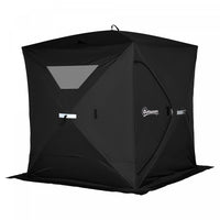 Outsunny 2-4 Person Pop-up Ice Fishing Tent Portable Ice Fishing Shelter With Windproof Windows And 