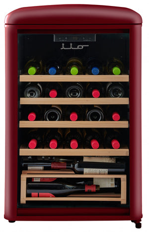 iio 30-Bottle Freestanding Retro Wine Cooler - IFF2-WS30-WR-V