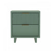 Elara Contemporary 18" Solid Wood Nightstand in Sage Green (2-Drawer) | Table de nuit contemporaine Elara 18" en bois massif vert sauge (2 tiroirs)
