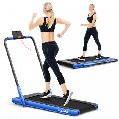 Superfit 2.25hp 2 In 1 Folding Under Desk Treadmill Remote Control App