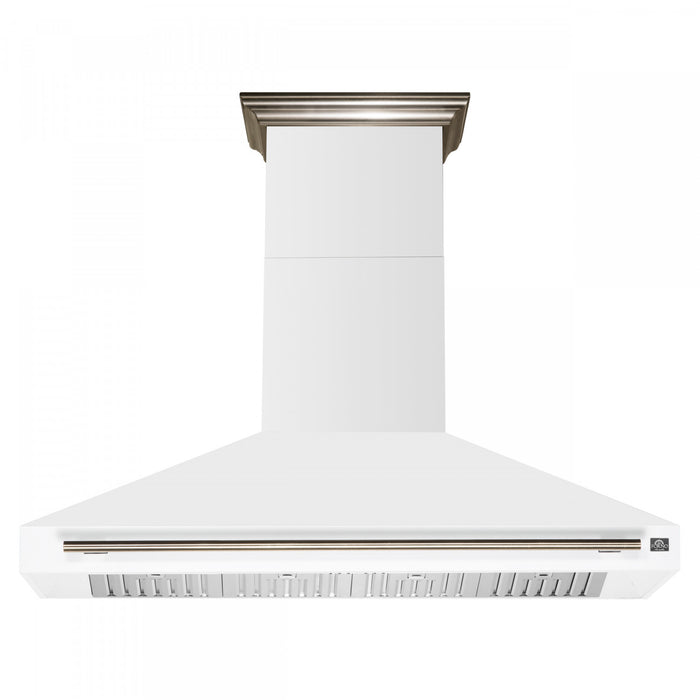 Forno Aria 60 Inch Wall-Mounted White Range Hood- FRHWM5095-60WHT