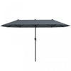Costway 13 FT Large Patio Umbrella Outdoor Double-Sided Table Market Umbrella for Garden Gray