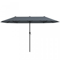 Costway 13 FT Large Patio Umbrella Outdoor Double-Sided Table Market Umbrella for Garden Gray