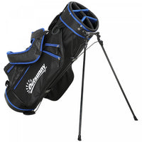 Outsunny Ultra-Lightweight Golf Stand Bag with Stable Stand, 6-Way Dividers and Cooler Pocket, All-Weather Men's Golf Club Carrier with Rain Hood for Convenient Carrying, Blue