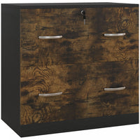 Vinsetto Filing Cabinet with 2 Drawers File Cabinet with Lock Rustic Brown