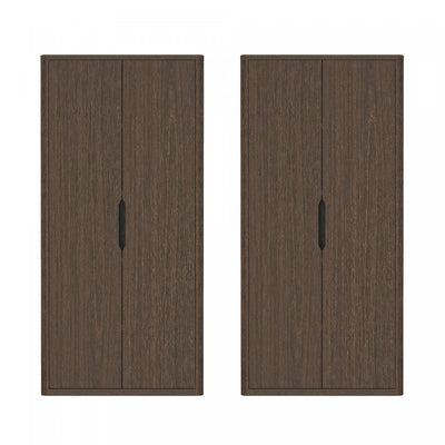 Rivington Modern 38" Bookcase Cabinet in Walnut - Set of 2 | Armoire bibliotheque moderne Rivington 38" en noyer - Lot de 2