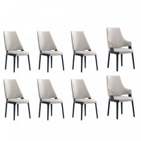 Kara Modern 8-Piece Dining Chair Set in Light Gray 