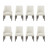 Beever Modern 8-Piece Dining Chair Set in Cream 
