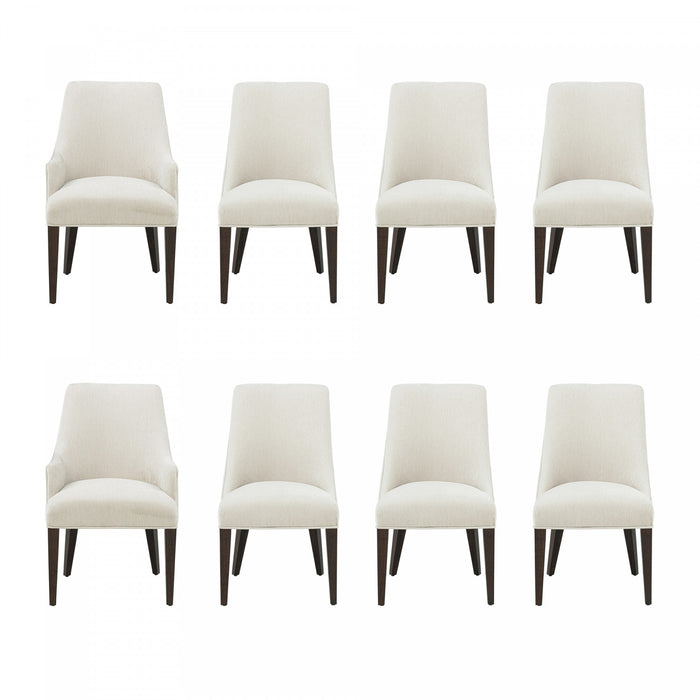 Beever Modern 8-Piece Dining Chair Set in Cream
