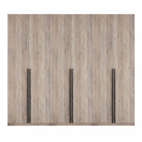 Lee Modern 3-Piece Wardrobe Closet in Rustic Gray Armoire 