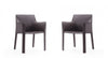 Vogue Modern Vegan Leather Dining Chair in Gray - Set of 2