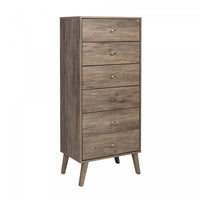 Milo Tall 6-Drawer Chest - Drifted Grey