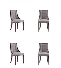 Fifth Avenue Traditional Wood Upholstered Dining Chair in Gray - Set of 4 