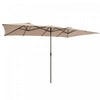 Costway 15FT Double-Sided Patio Market Umbrella Large Crank Handle Vented Outdoor Twin