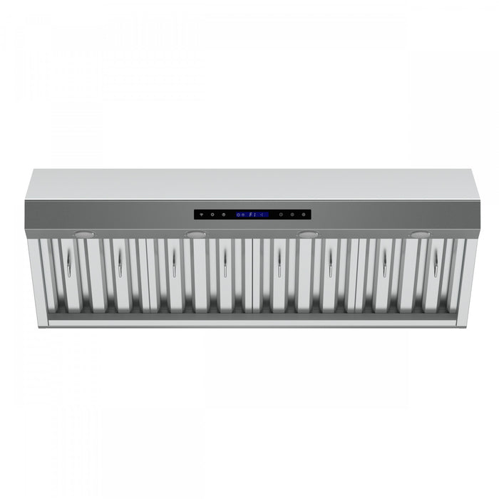 Forno Palazzo 48-Inch Wall Mounted Range Hood, Stainless Steel, Heavy Duty Baffle Filters-FRHWM5030-36
