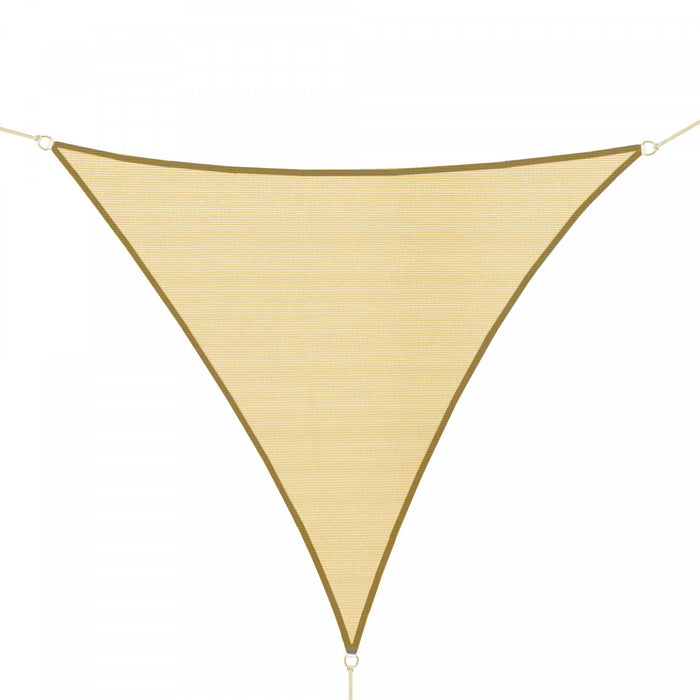 Outsunny Triangle 12' Canopy Sun Sail Shade Garden Cover Uv Protector Outdoor Patio Lawn Shelter With Carrying Bag, Sand