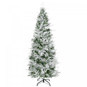 Homcom 6ft Snow Flocked Artificial Christmas Tree Cypress