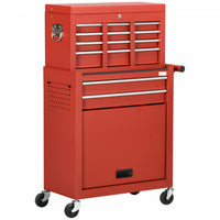 Durhand 6-drawer Lockable Tool Chest Rolling Workshop Tool Organizer
