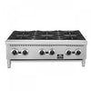 FORNO Commerciale 36 Inch Gas Hotplate with 6 Burners, 156,000 BTU, Stainless Steel - FCMHP0079-36
