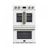 Forno Asti 30-Inch Double Electric Wall Oven in White, 7.36 cu. ft. - FBOEL1340-30WHT