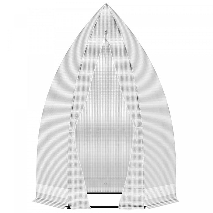 Outsunny 55\" X 55\" X 71\" Greenhouse Portable Hot House For Plants With Zippered Door For Outdoor, Garden, Patio, White