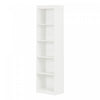 Axess 5-shelf Narrow Bookcase - Pure White 