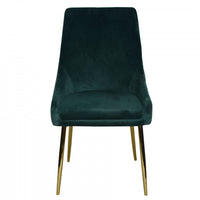 Callan Forest Green Velvet Accent Dining Chair (Set of 2)
