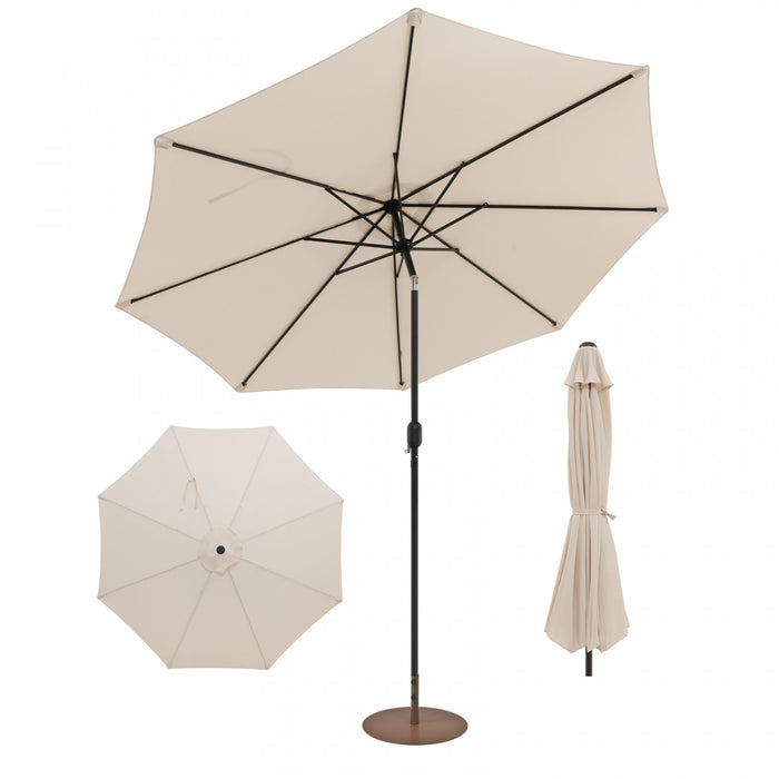 Costway 10ft Patio Umbrella Outdoor W/ 59 LBS Heavy-Duty Round Umbrella Stand