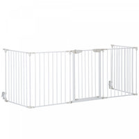 Pawhut Dog Playpen Indoor, Foldable Pet Fence Puppy Pen For Small Medium Dogs With Door, 5 Panels, 2