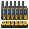 6 Dewalt Dxfrs800 Walkie Talkies - 2 Watt, Heavy Duty, 22 Channel Long Range Two Way Radios
