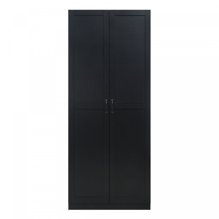Cornelia Modern 30\" Storage Cabinet in Black (4-Shelf)