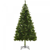 Homcom 7 Ft Artificial Christmas Tree With Realistic Branch Tips Green