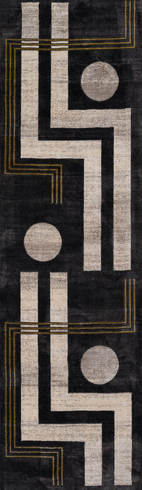 Erisa Contemporary 2'2\" x 7'7\" Runner Rug in Grey Indoor Area Rug