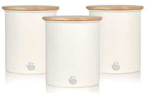 Salton Swan Nordic White Cannisters - Set of 3