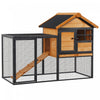 Pawhut Wood-metal Pet House Elevated Rabbit Hutch Bunny Cage Small Animal Habitat With Slide-out Tray Lockable Door Water-resistant Asphalt Roof Outdoor 48\"x25\"x36\" Light Yellow