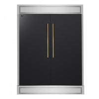 Forno Maderno 60 Inch Convertible Refrigerator/Freezer in Black, Trim Kit, 27.2 cu.ft. - FFFFD1722-60MG-BLK