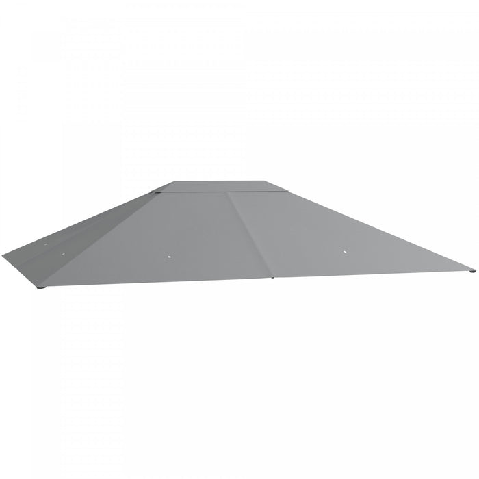 Outsunny 10' X 13' Gazebo Canopy Replacement, Outdoor Gazebo Cover Top Roof Replacement With Vents And Drain Holes, (top Cover Only), Light Grey