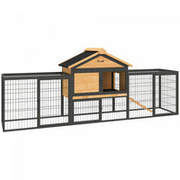 PawHut Rabbit Hutch Outdoor, 85