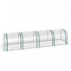 Outsunny 13' X 3' X 2.5' Portable Mini Tunnel Greenhouse With 4 Zipped Doors, Portable Small Green House, Easy Assembly, Clear