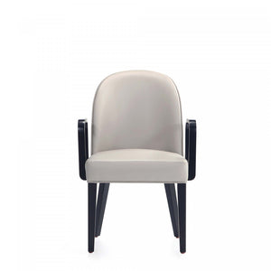Hillman Modern Wood Upholstered Armchair in Light Gray Dining Chair