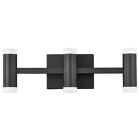Dainolite Wilson Vanity Light 33w LED Matte Black Frosted Acrylic Diffuser Lamp