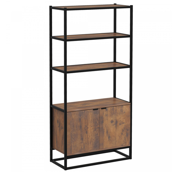 HOMCOM Storage Cabinet with 3 Open Shelves Cupboard for Livingroom Bedroom