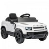 Qaba 12V Ride on Car, Licensed Land Rover Defender Electric Car for Kids with Remote Control, 4-Wheel Suspension, Slow Start, 3 Speeds, Lights, Music, Horn for 3-5 Years, White