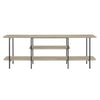 Celine Contemporary Modern 71\" Console Table in Rustic Gray (3-Shelf)