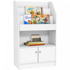 Qaba Kids Bookshelf, Toy Storage Organizer For 3-8 Years Old, For Bedroom, Playroom, Nursery, White